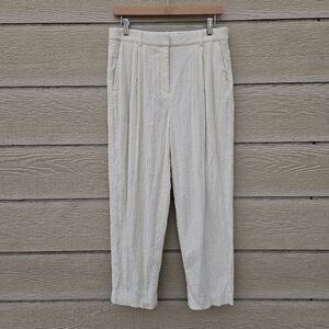 J. Crew Nalya tapered-leg Italian corduroy pants ivory size 8